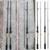 Canne da pesca per barche Canna da pesca in fibra di carbonio ML 2 sezioni Spinning/casting Asta con esca 1,65 m/1,8 m Peso esca. 8-25 g con asta da jigging con anello guida in ceramica 231216