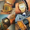 Montres femmes F91W femmes LED montres numériques pour hommes Vintage en acier inoxydable lien montre-bracelet bracelet bande pour Couple carré bracelet horloge L231216