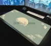 Muskuddar handled vilar japansk skrivbord matta svart röd mus pad koi fisk solmoln japan konsttätning soluppgång stor xxl gaming skrivbord gummi mousepad 90x40 j231215