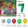 Andra evenemangsfestleveranser 1Set Red Yellow Green Cow Pattern Tryckt Latex Balloons Garland Arch Kit Farm Party Supplies Farm Anims Birthday Decoration 231215