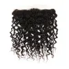 Water Wave Human Hair 13x4 Przezroczyste koronkowe zamknięcia frontów wstępnie wyrzucone naturalne linię włosów