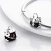 925 Sterling Silver Mother's Gift Charm Bead Mom Love Happy Family Dangle Fit Original Pando Bracelet Necklace DIY Jewelry