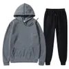 Mens Tracksuits Solid Color Men Women Unisex Hoodies Sweatshirt Sweatpant Gym Suit Jacket Running High Quality Sportswear Set Tracksuit Pullover 231216