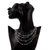 Colares pendentes Jóias de cor de prata por atacado estilo europeu Mulheres Lady Charms fofos Biços Chain Chain Moda