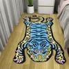 Carpet Home Decor Tibetan Tiger Rug Handmade Tufted Tiger Shape Carpet Floor Mat Non-slip Absorbent Bathroom Mat Living Room Area Rugs 231215