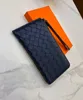 CARTERA con cremallera única, la forma más elegante de llevar dinero, tarjetas y monedas, monedero de cuero para hombres, tarjetero, billetera larga para mujeres de negocios Carteras tejidas clásicas