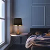 Novelty Items Nordic vintage horn type desk lamp for bedroom bedside table night lamp Fabric lampshade home decoration LED standing lamp 231216