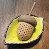 Pine Cones Silicone Tea Infusers Loose Leaf Söt Sile Deal Apple Herb Leak Filter Teaware Kitchen Tool 1216