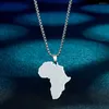 Hänge halsband cxwind rostfritt stål afrika karta halsband charm geometrisk för kvinnor flicka chocker afrikanska land smycken