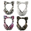 Ear muffs inverno mulheres crianças macio leopardo earmuffs senhoras meninas earflap aquecedor de pelúcia 231215