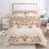 Ensembles de couettes Feuilles florales ensemble de literie microfibre papillon housse de couette fleurs de Lotus couette roi complet pour enfants adultes chambre décor 231215