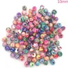 Perles en argile polymère de couleur mixte, 10mm, raccords de bijoux en argile, perles amples adaptées au Bracelet et au collier, 200 pièces, lot2385