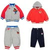 Ensembles de vêtements hiver garçons sweats ensemble pull pour enfants filles à manches longues hauts enfants coton 231216