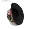 Wide Brim Hats Bucket Hats 80s 90s Vintage Fishing Hat for Women Men Breathable Colorful Print C Sun Protective Hat Double-side Hiphop Bucket HatL231216