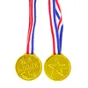 Médailles en plastique pour enfants, étiquettes volantes, jouets, médaille d'or, jeux de sport, d'étude, médailles de bronze et d'argent, jouets, cadeaux de fête P198