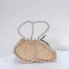 Bolsas de noche XIYUAN Mariposa Bolso de embrague Mujeres Boutique Bolsos de cristal Piedras de boda Monederos Cadena Crossbody 231216