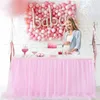 Table Skirt 183x77cm Table Skirts Birthday Tulle Wedding Party Tutu Tulle Baby Shower Wedding Party Home Decor 231216