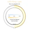 アクセサリ10インチLEDリングライト携帯電話ホルダー10調整可能なブライス3色のサークルランプラップトップライブストリーム用デスクトップ三脚付き