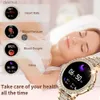 Montres féminines Chibear Fashion Femmes Smart Watch True Blood Oxygène 1.32 pouces 360 * 360 HD Screen Diamond Bluetooth Appel Smartwatch Lamesl231216