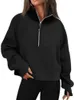 1lululemen- 04 Sweats à capuche pour femmes Lu Automne Hiver Yoga Costume Plongée À Capuche Demi-Zip Pull De Sport Lâche Veste De Gym Fitness Court Manteau En Peluche Sweat