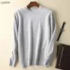 Menströjor 100% Pure Mink Cashmere Sweater Oneck Pullovers Knit stor storlek Vinter toppar långärmade höjder 231216