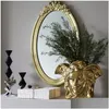 Vases Style européen lumière luxe galvanoplastie doré brossé céramique métal or Vase moderne Table à manger décoration de la maison goutte livraison Dhnir