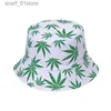 Wide Brim Hats Bucket Hats FOXMOTHER New Punk Black Green Red Leaf Weed Fisherman Cs Bucket Hats Hip Hop Gorro Outdoor Men DropshippingL231216