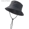 Szerokie brzegowe czapki wiadra czapki 2023 Mężczyzna na świeżym powietrzu boonie kapelusz dorosły Słońce C la plażowy czapkę czapkę solid kolorowy hatsl231216