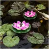 Decorações de jardim Pássaro Banho Lotus Fonte Solar Waterscape Jardim Flutuante Água para Fish Tank Piscina Decoração Drop Delivery Home Ga Dhsfi