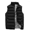 Gilet da uomo Gilet imbottito in cotone Giacca da uomo Piumini Cappotto senza maniche Addensare caldo Gilet casual Abbigliamento invernale Taglie forti