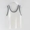 Women's Tanks Ice Silk Camisole Suit Summer White Undershirt Beautiful Back Sleeveless T-shirt Top