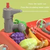 Kitchens Play Food 51cm Children'S Play House Spray Kitchen Simulation Table Utensils Boys Girls Cook Mini Food Educational Toy Set Christmas Gifts 231216