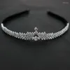 Pinces à cheveux en flanelle pour femmes, avec dents, couronne en strass, accessoires de fête pour filles, diadèmes de mariage, bijoux cadeaux