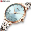 Montres féminines Curren Brand Fashion Fashion Femmes Femmes en acier inoxydable Ultra Thin Quartz Wath Woman Romantic Clock Women's Woards Montre Femmel231216