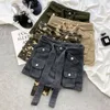 Y2K Europese en Amerikaanse trends Retro Fan Color Tooling dames 2023 nieuwe Joker slanke hoge taille multi-pocket denim rok