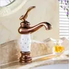 バスルームシンク蛇口vidric Luxury Ceramics Chrome Creative Design Basin Faucet Deck Mounted and Cold Water Mixer Taps