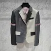 23SS tb style wool suit gray three piece small suit women's coat casual office spring and autumn