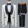 Costumes pour hommes Blazers Floral Veste Hommes Costume Slim Fit Mariage Tuxedo Bleu Marine Velours Revers Groom Party Costume Homme Blazer 231215