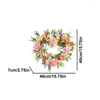 Decorative Flowers Valentines Heart Wreath Artificial Wreaths Silk Exquisite Simulation Garland For Wedding Engagement Party Decor