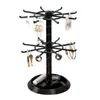 Jewelry Pouches Organizer 2 Tier Rotating Display Stand Spinning Necklace Tower Storage Rack For Earrings Watch Showcase Durable