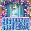 Table Skirt Christmas Decorative Table Cloth Willow Tree Skirt Wedding Banquet Birthday Party Folding Wave 231216
