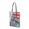 Abendtaschen London Britische Flagge Frauen große Baumwoll-Canvas-Einkaufstaschen Handtaschen Top-Griff Schulter Shopping2694