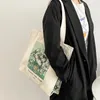 Sacos de compras extra grosso lona feminina bolsa de ombro van gogh morris vintage pintura a óleo zíper livros bolsa grande tote para mulheres compras 231216
