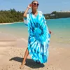 Costumi da bagno da donna Costume da bagno moda Cover-up Caftano Bohemian Boho Abito lungo in cotone Abiti estivi Mujer Verano Kimono