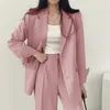 Damenanzüge, Blazer, Übergröße, S3XL, Damen-Blazer, Jacke, Hose, Set, schlank, locker, Frühling, Herbst, modisch, lässig, elegant, schick, Schwarz, Khaki, Beige, Rosa, Kaffee, 231215