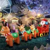 Christmas Decorations 12 Ft Inflatables Outdoor Giant Blow Up Yard Inflatable Santa Claus on Sleigh and 3 Reindeer 231216