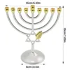 Candle Holders Candle Holder for Hanukkah Menorah Vintage klasyczny geometryczny stojak na świecznik posiada 9 świec Decor Home Decor 231215