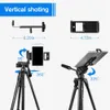 Houders 55 inch reisstatief camera mobiele telefoons staan aluminium portbale tripode voor iPhone canon sony videocamera's met telefoonhouders