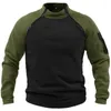 Men's Hoodies Fashion Casual Sportswear Retro Zippered Standing Collar Wool Top Pullover Autumn And Winter Long Sleeved Clothing