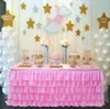 Table Skirt Pink Tutu Tulle Table Skirt Colorful Tablecloth Wedding Banquet Birthday Party Table Cover Decoration Christmas Decor 231216